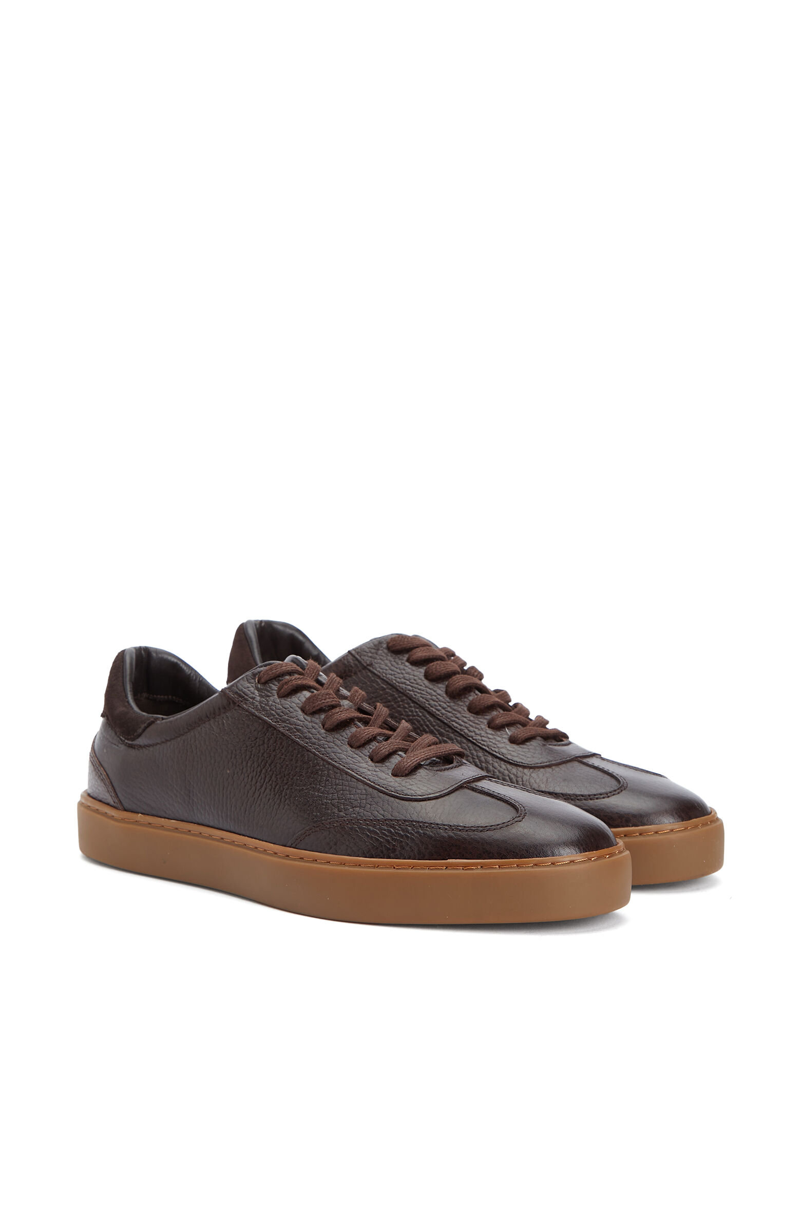 Kahverengi Erkek Floter Deri Sneaker