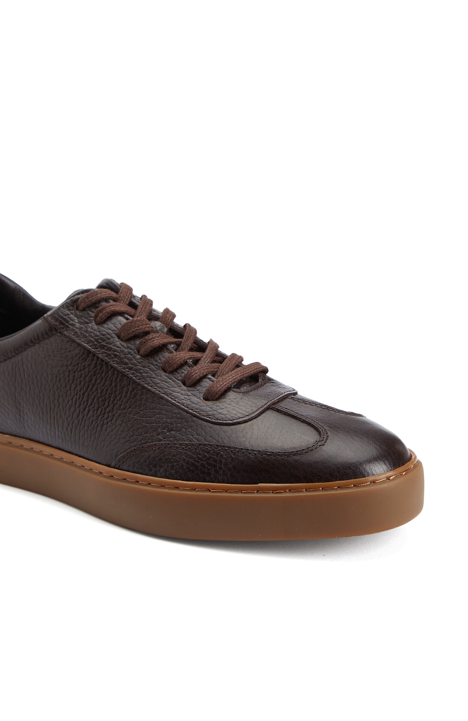Kahverengi Erkek Floter Deri Sneaker