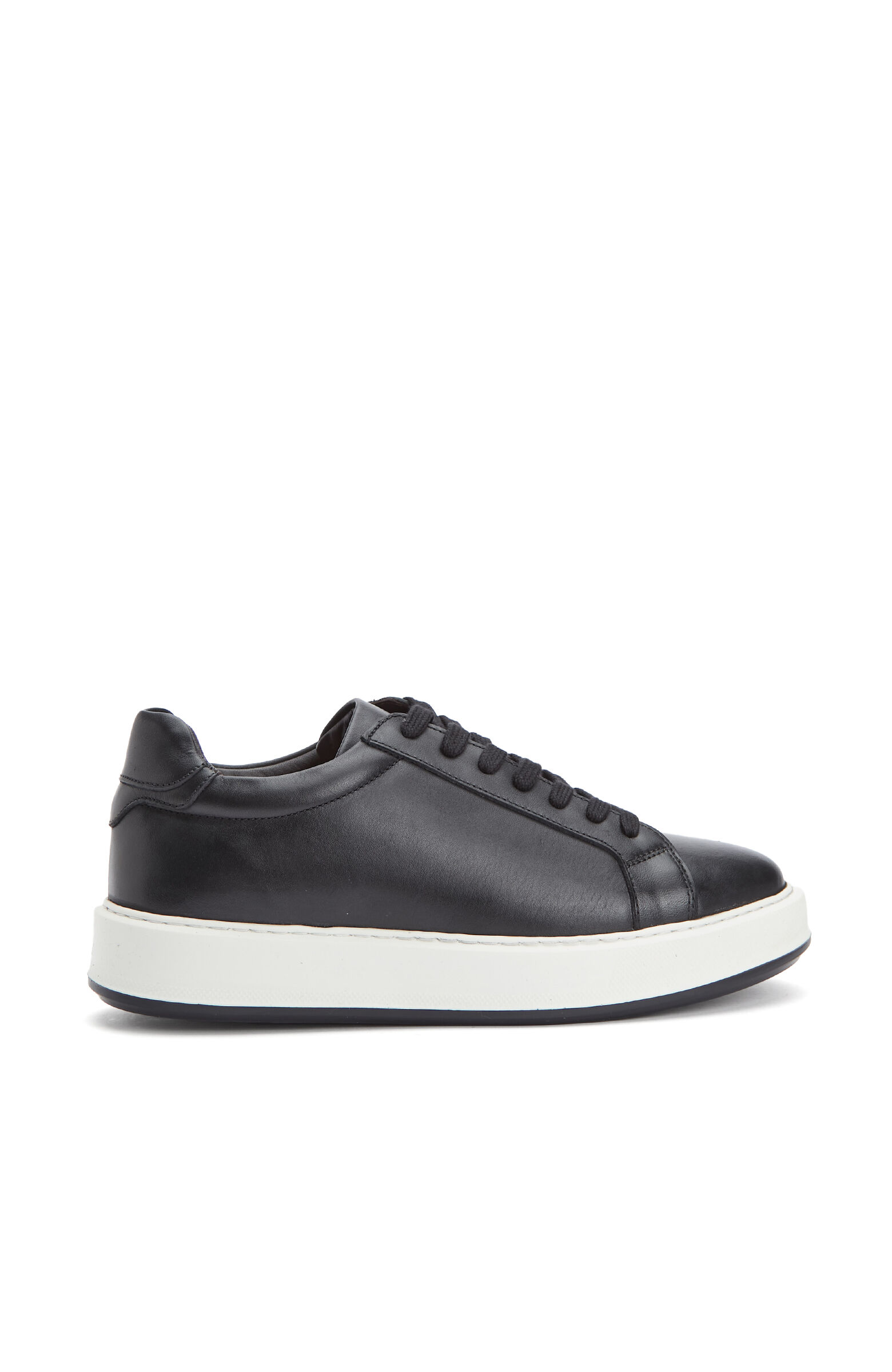 Siyah Günlük Rahat Erkek Deri Sneaker