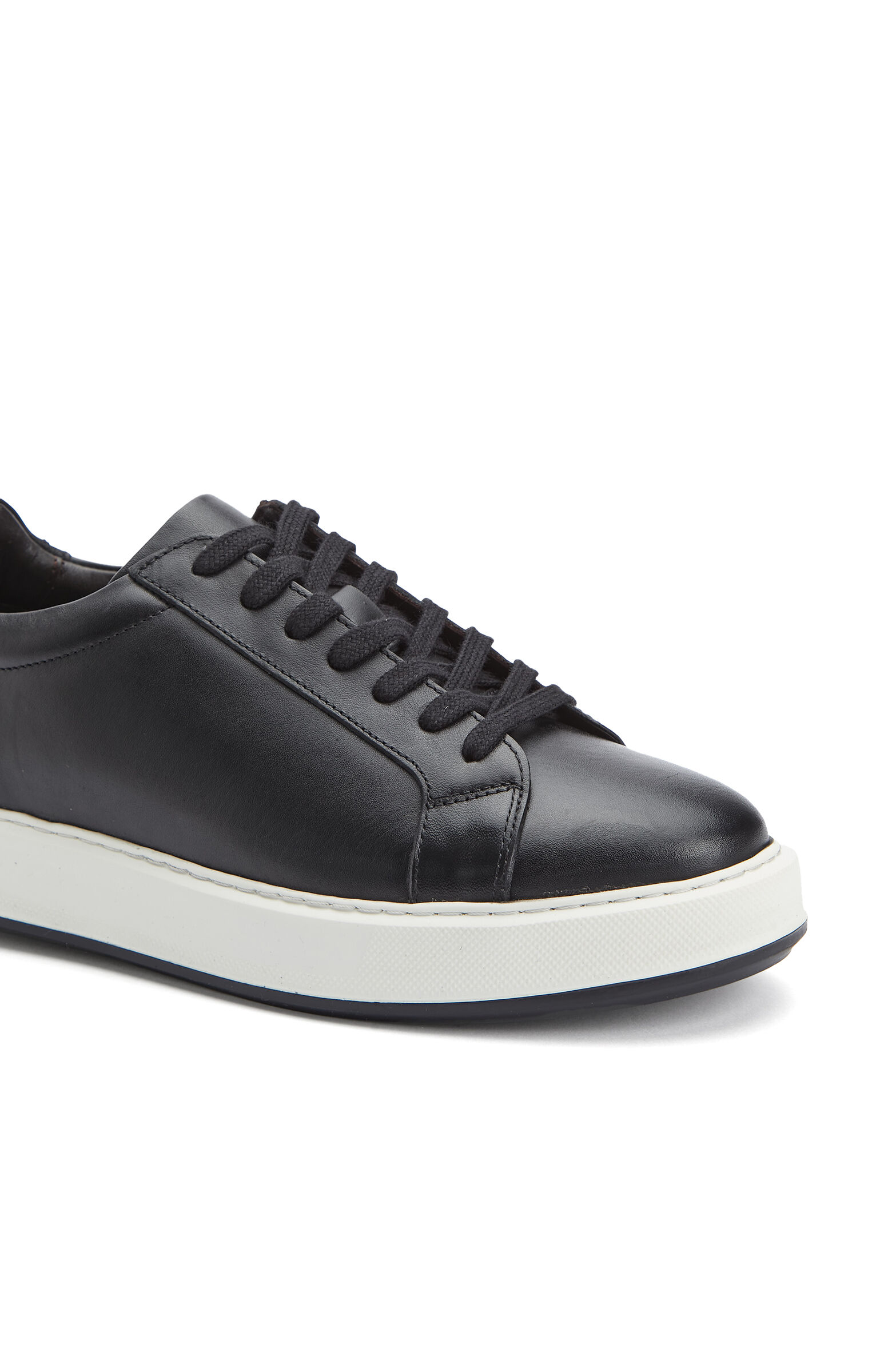 Siyah Günlük Rahat Erkek Deri Sneaker