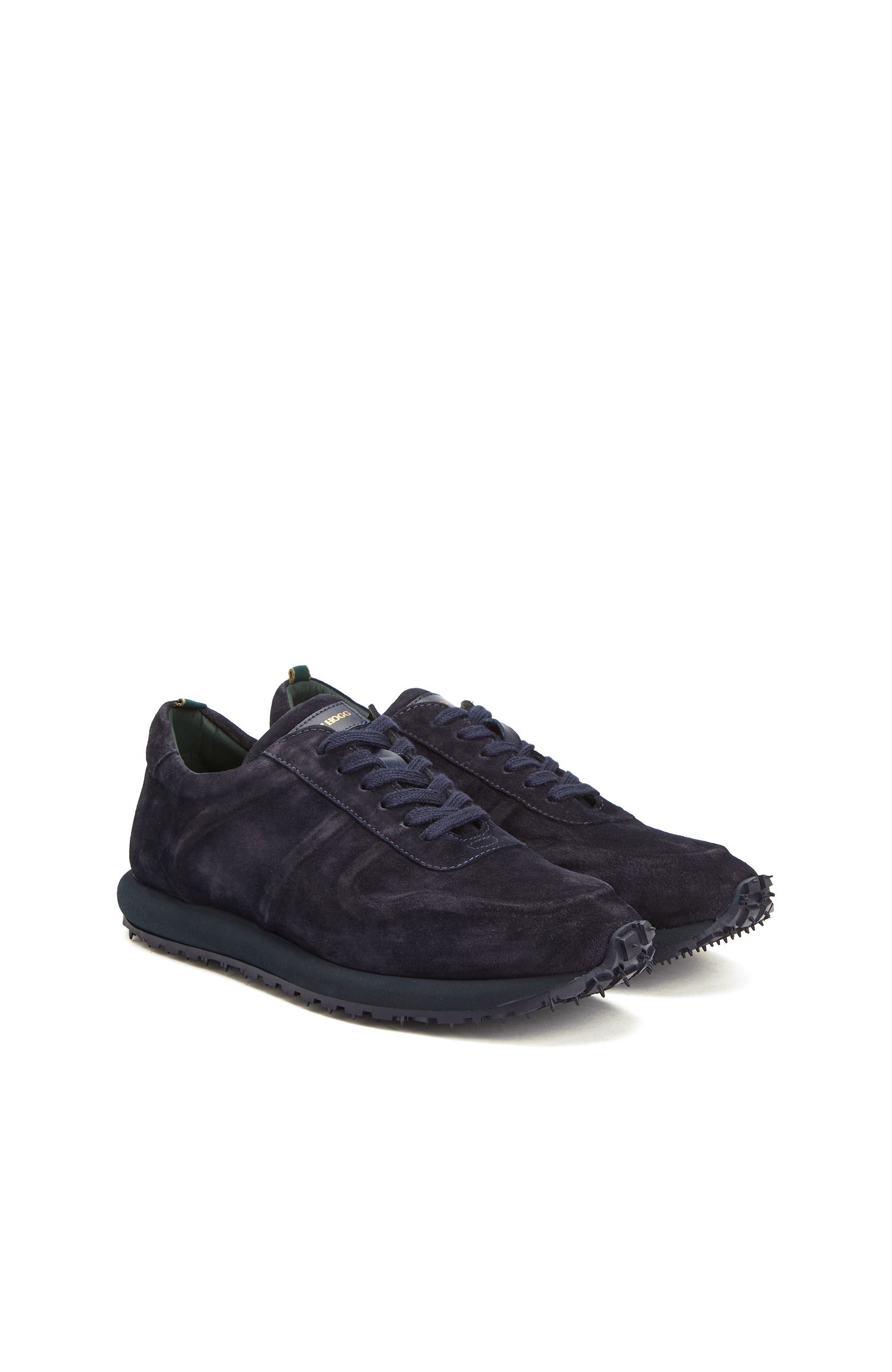 Lacivert Kabartma Desenli Erkek Süet Sneaker