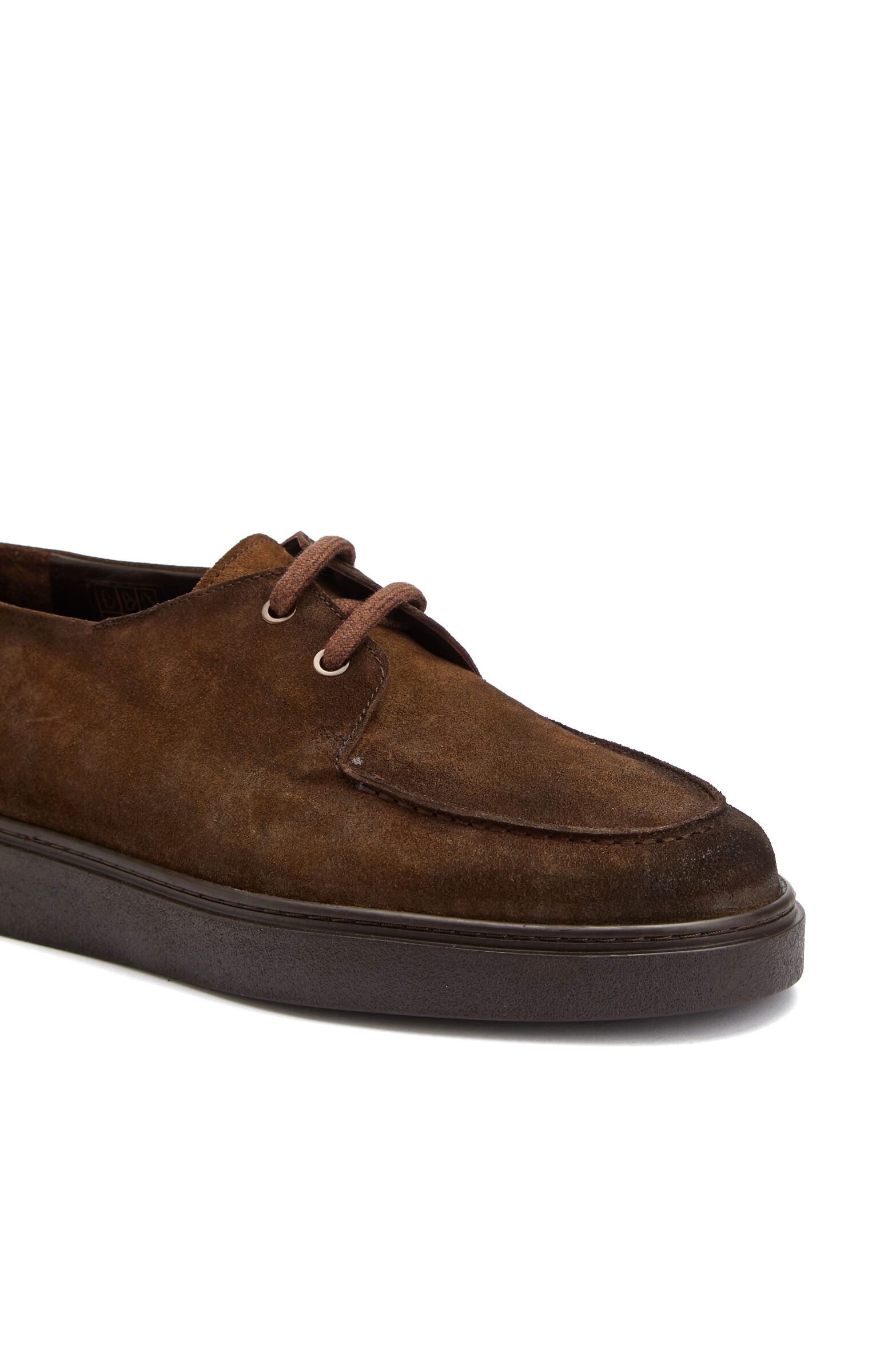Kahverengi Saraç Detaylı Erkek Süet Loafer