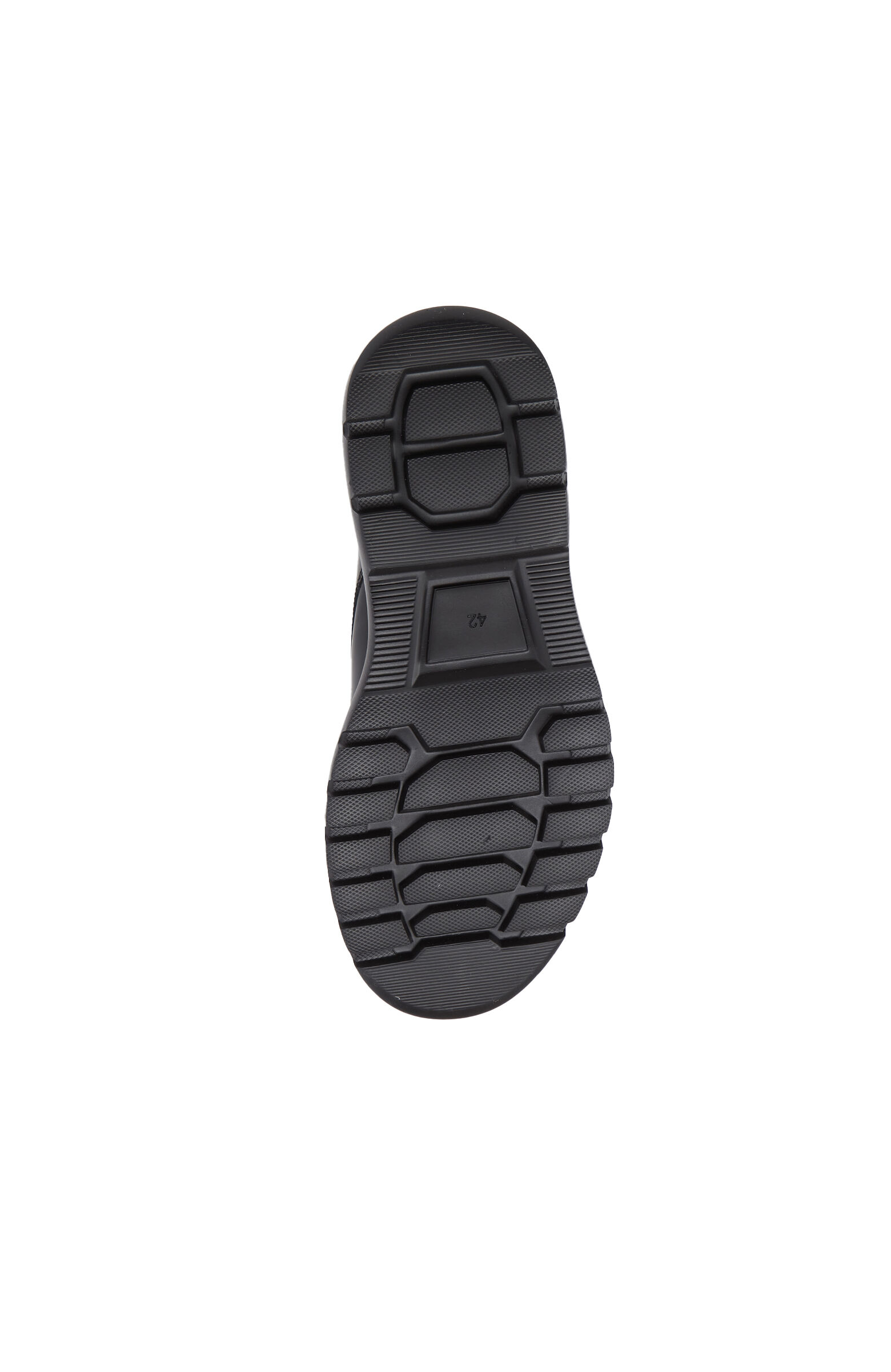 Black Stretch Detailed Men's Leather Shoes