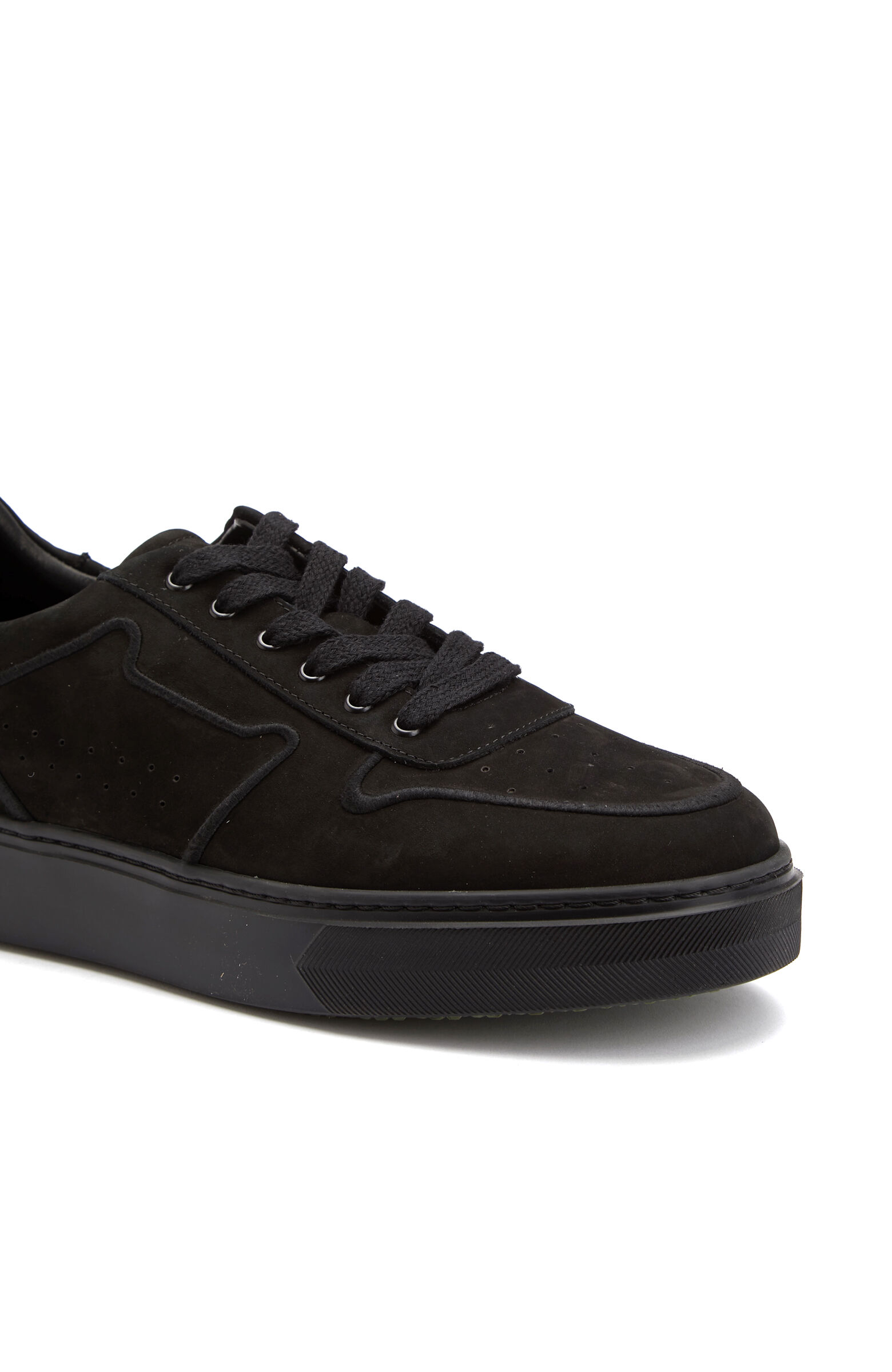 Siyah Erkek Nubuk Deri Sneaker