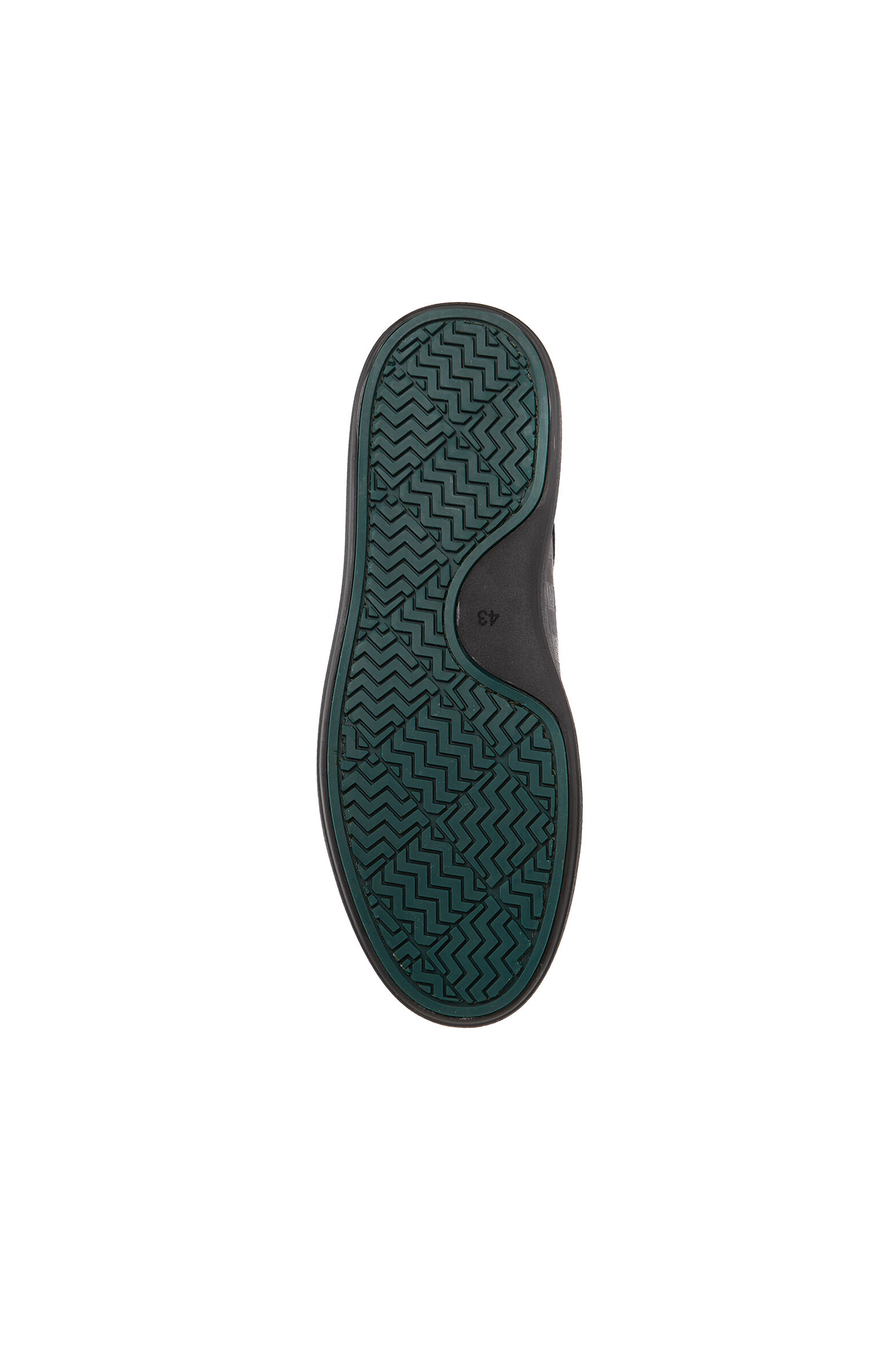 Siyah Baskılı Erkek Deri Sneaker