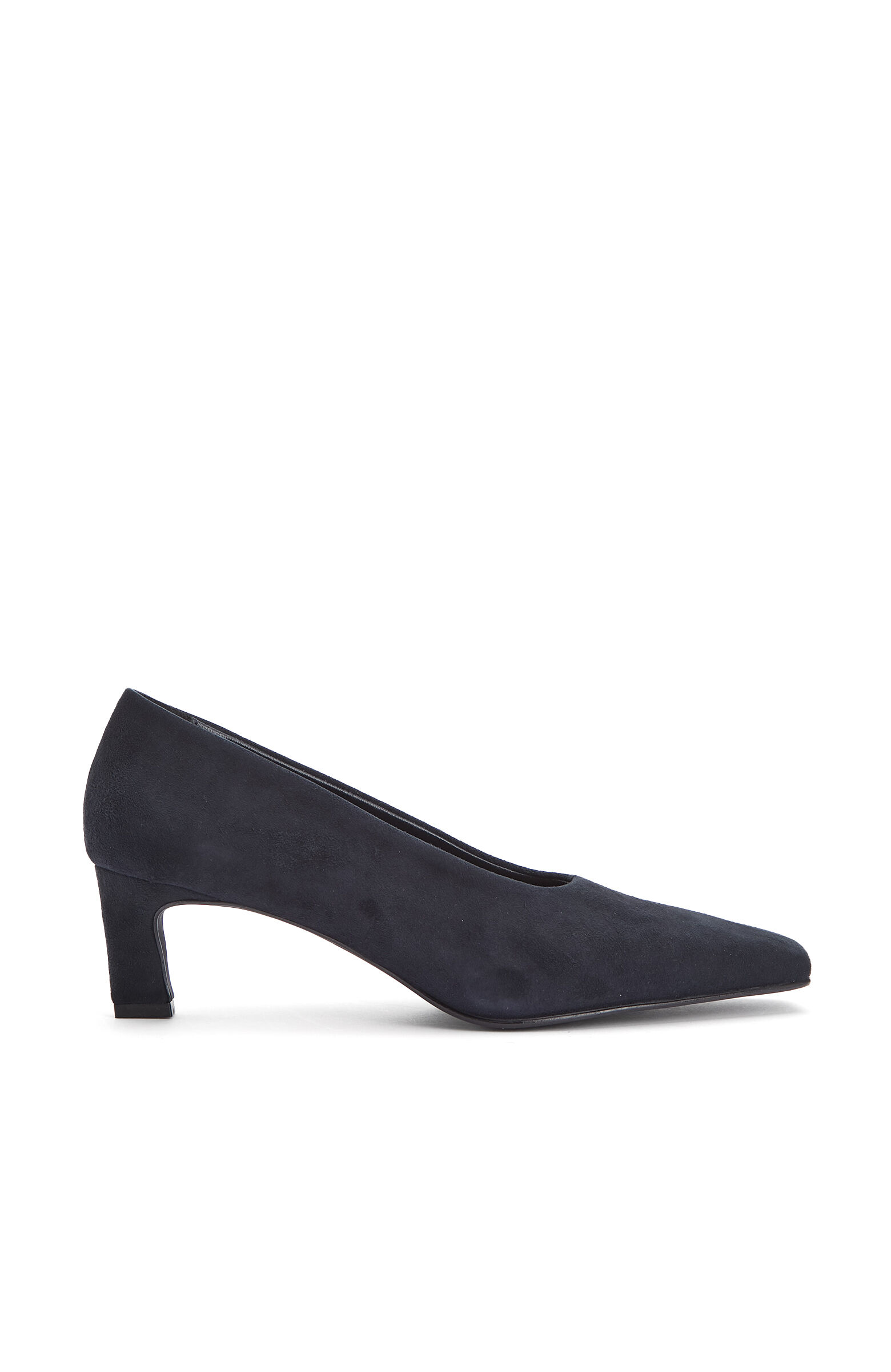 Lacivert Süet Deri Stiletto