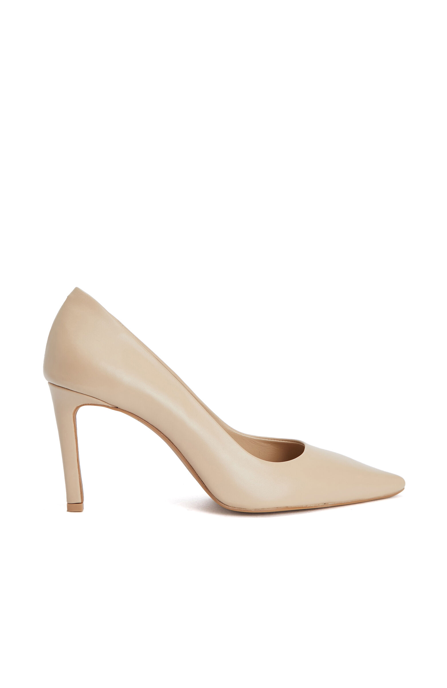 Beige Leather Stiletto