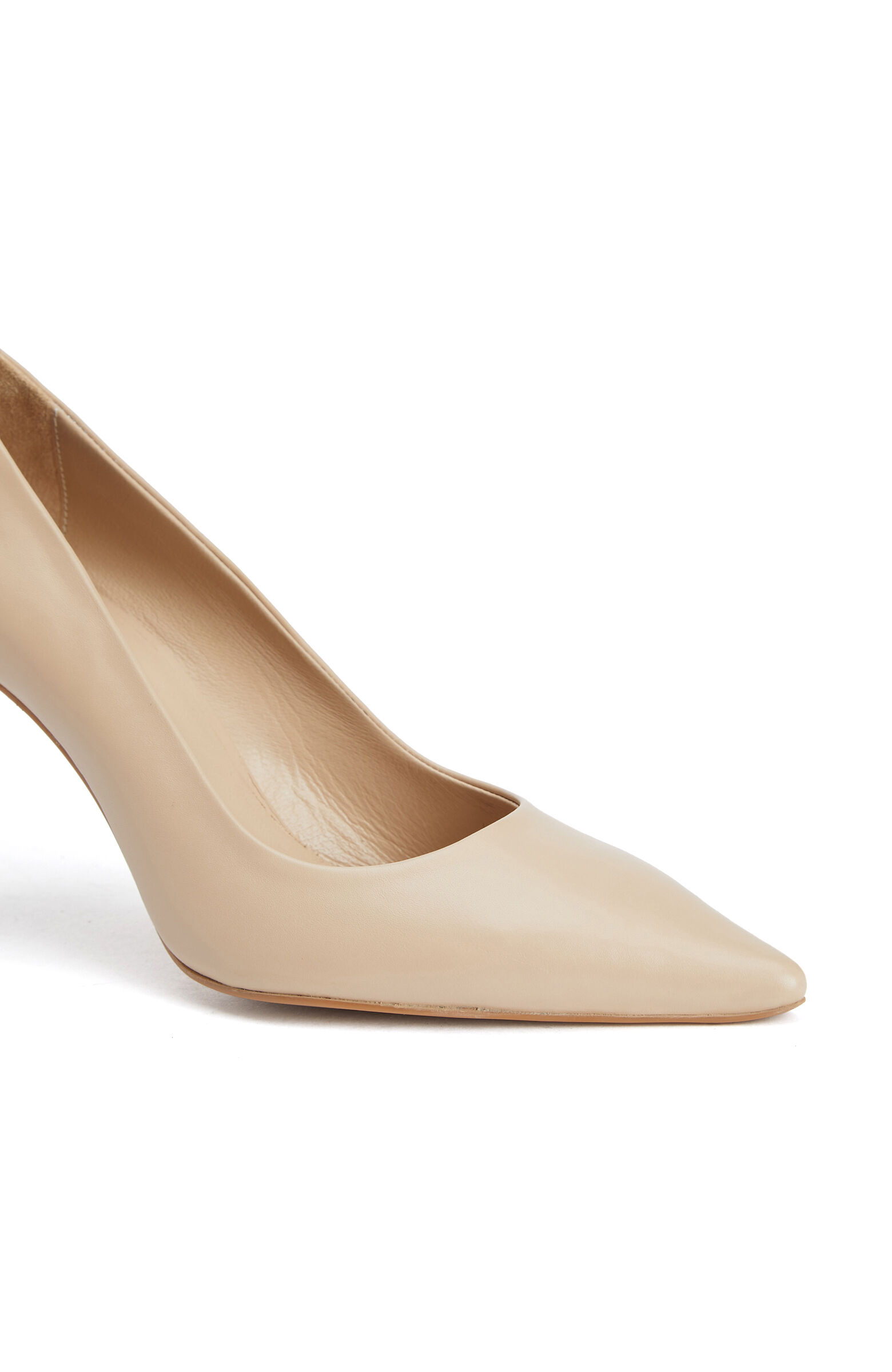 Beige Leather Stiletto