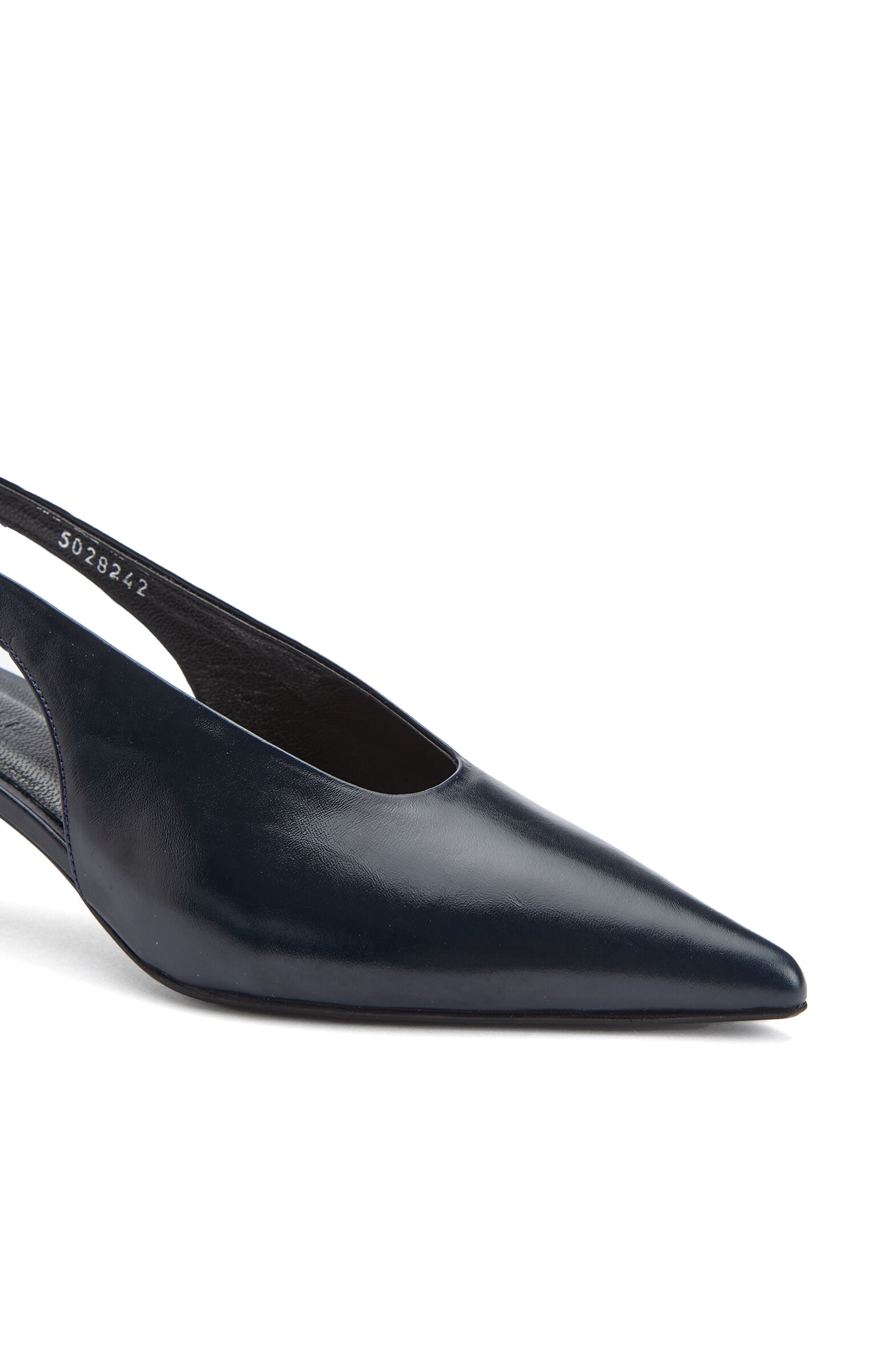 Navy Blue Leather Stiletto