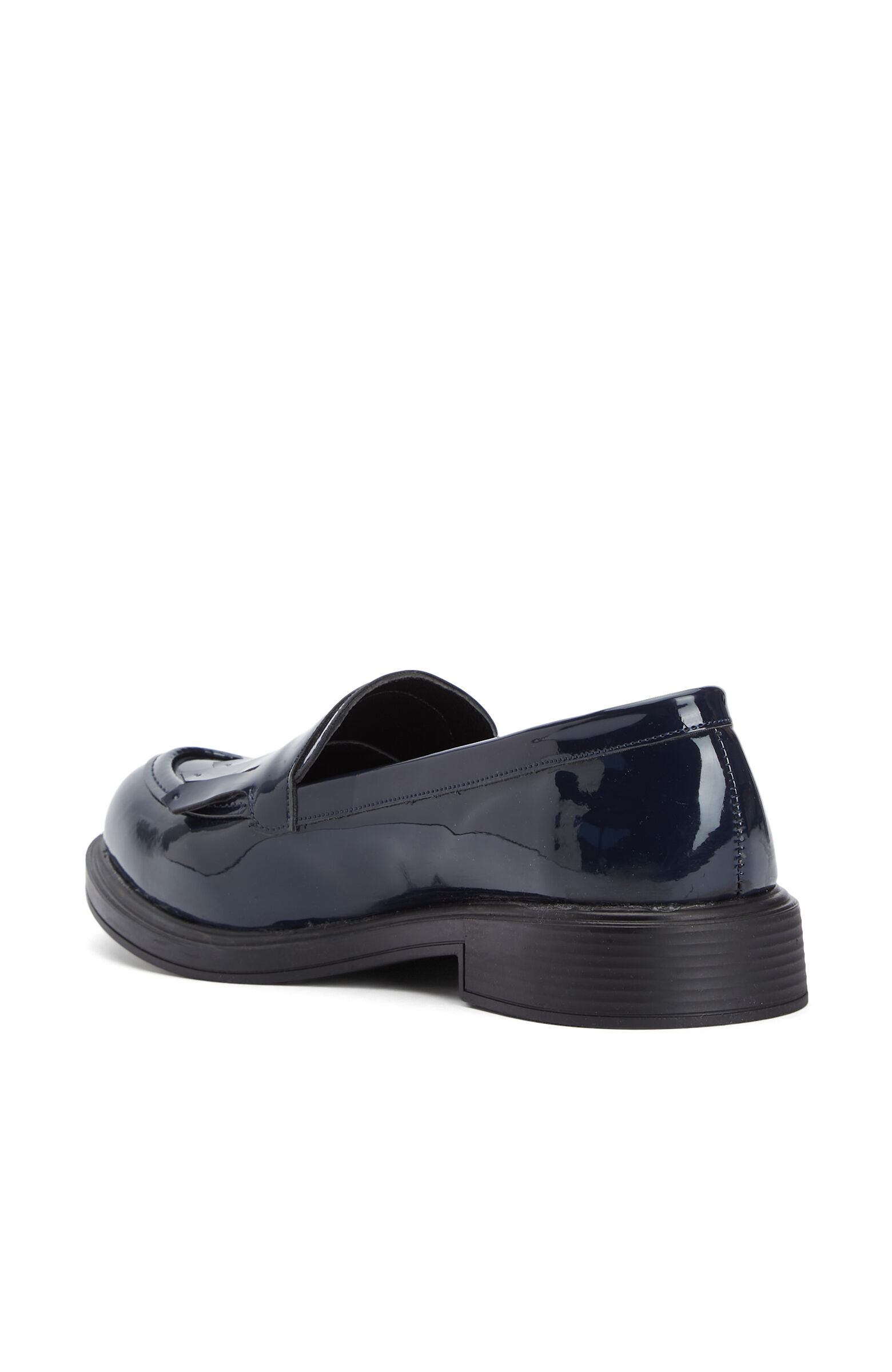 Lacivert Püskül Detaylı Tokalı Kadın Loafer