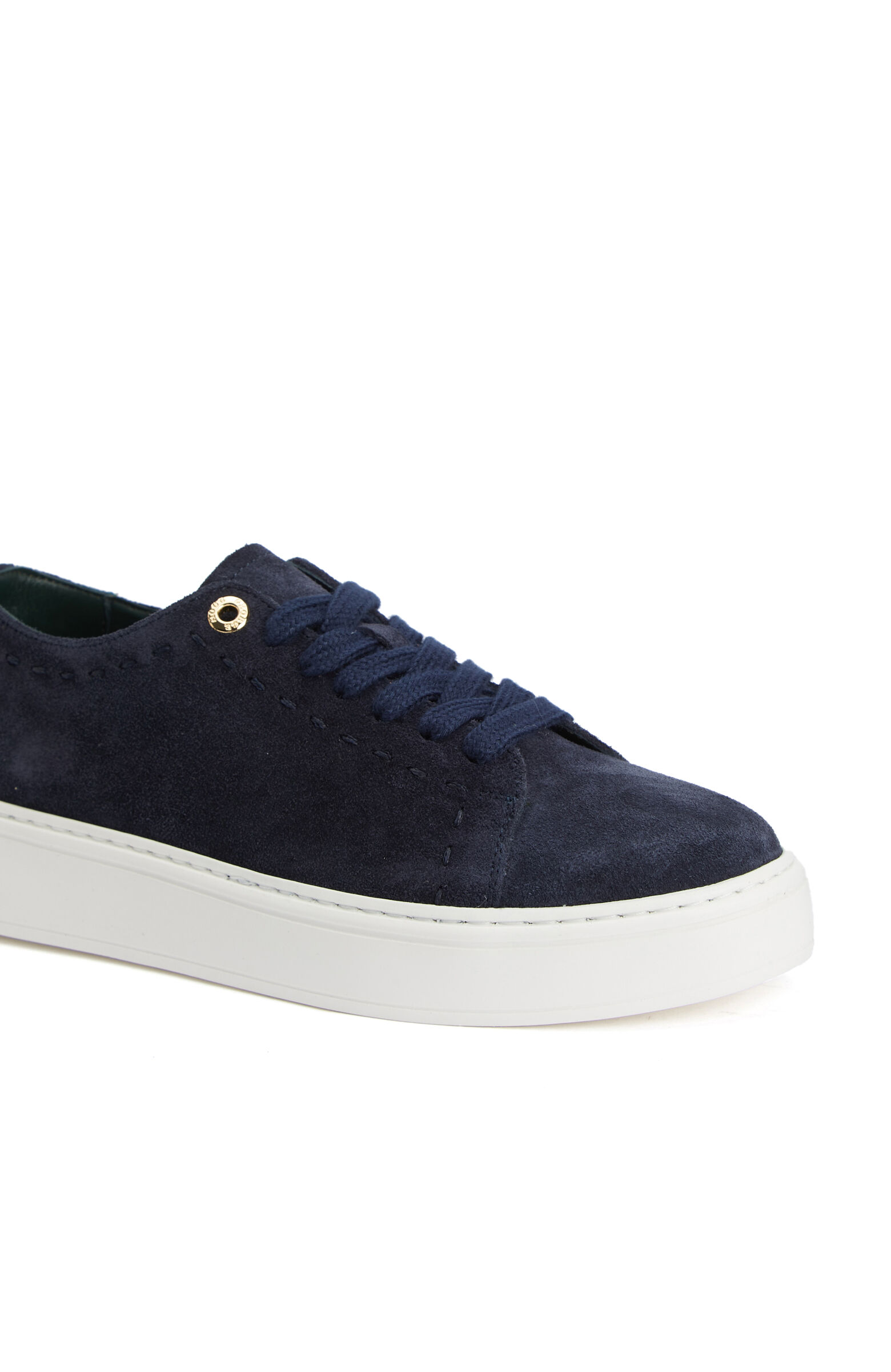 Lacivert Saraç Detaylı Kadın Süet Sneaker