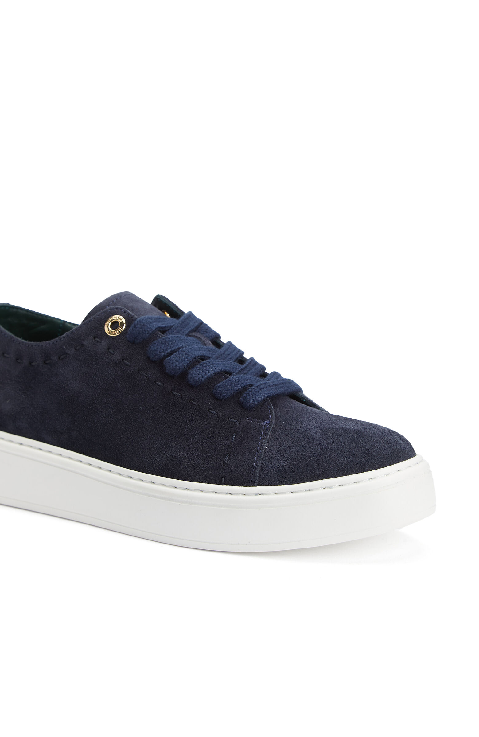 Lacivert Saraç Detaylı Kadın Süet Sneaker