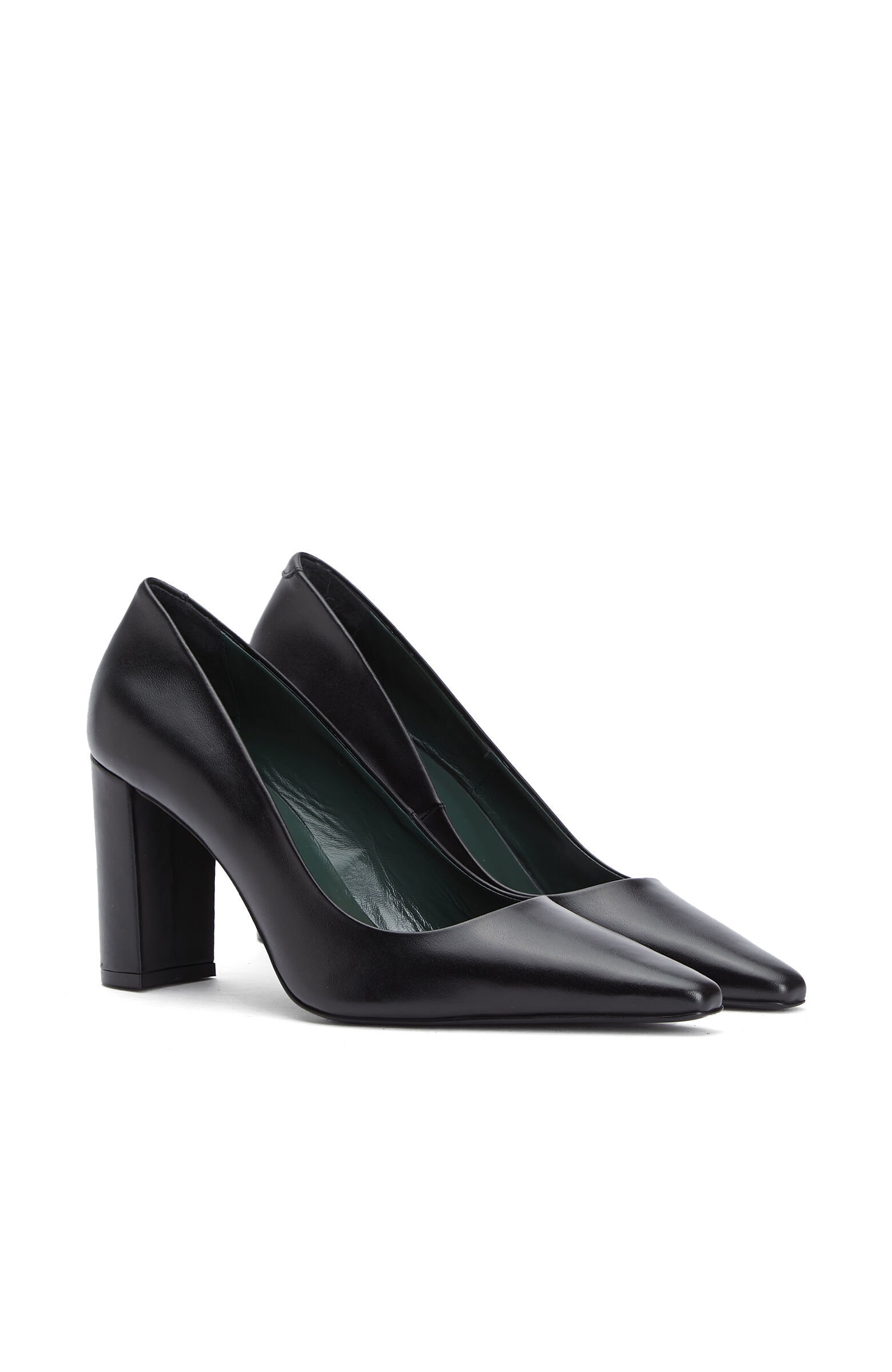 Siyah Deri Stiletto