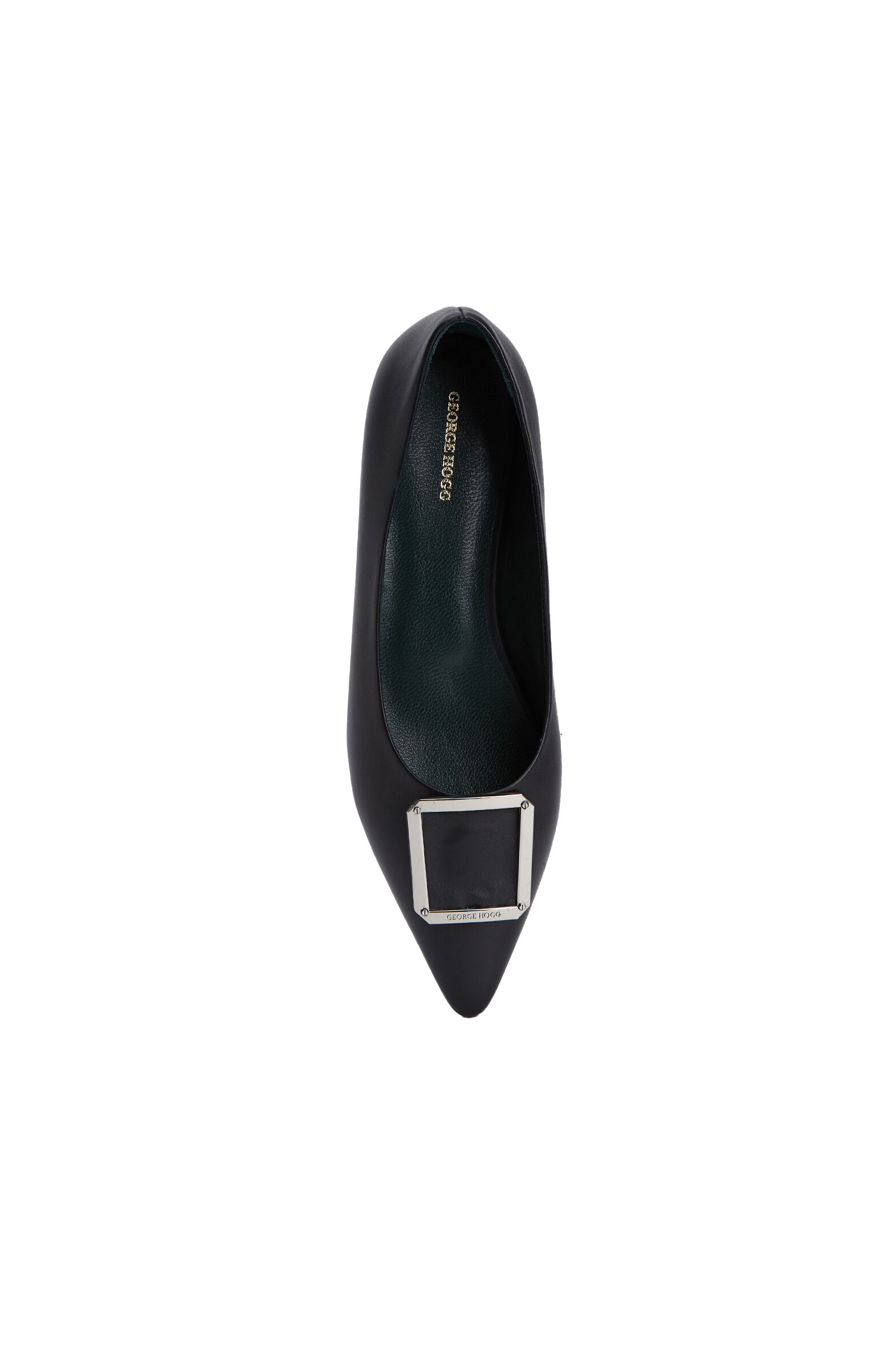 Siyah Toka Detaylı Kadın Deri Babet