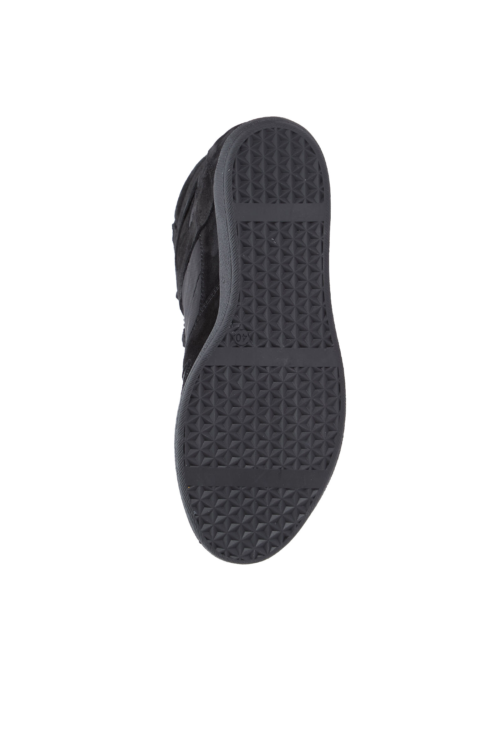 Siyah Gizli Ökçeli Kadın Deri Sneaker