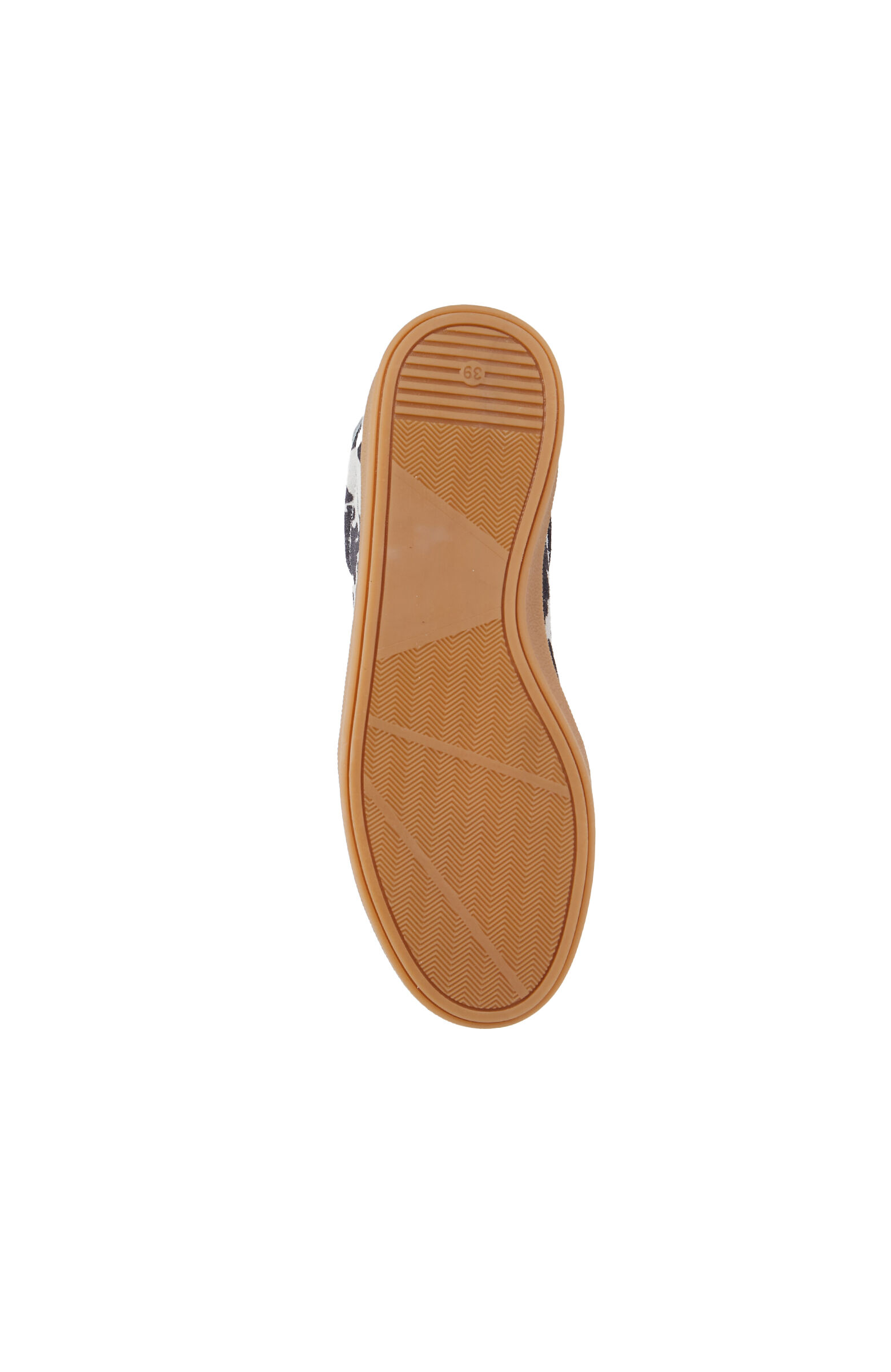 Siyah Desenli Kadın Süet Sneaker