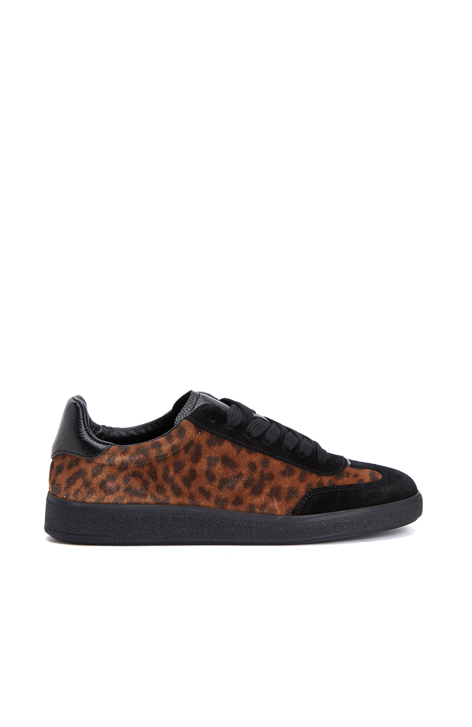 Leopar Desenli Kadın Süet Sneaker