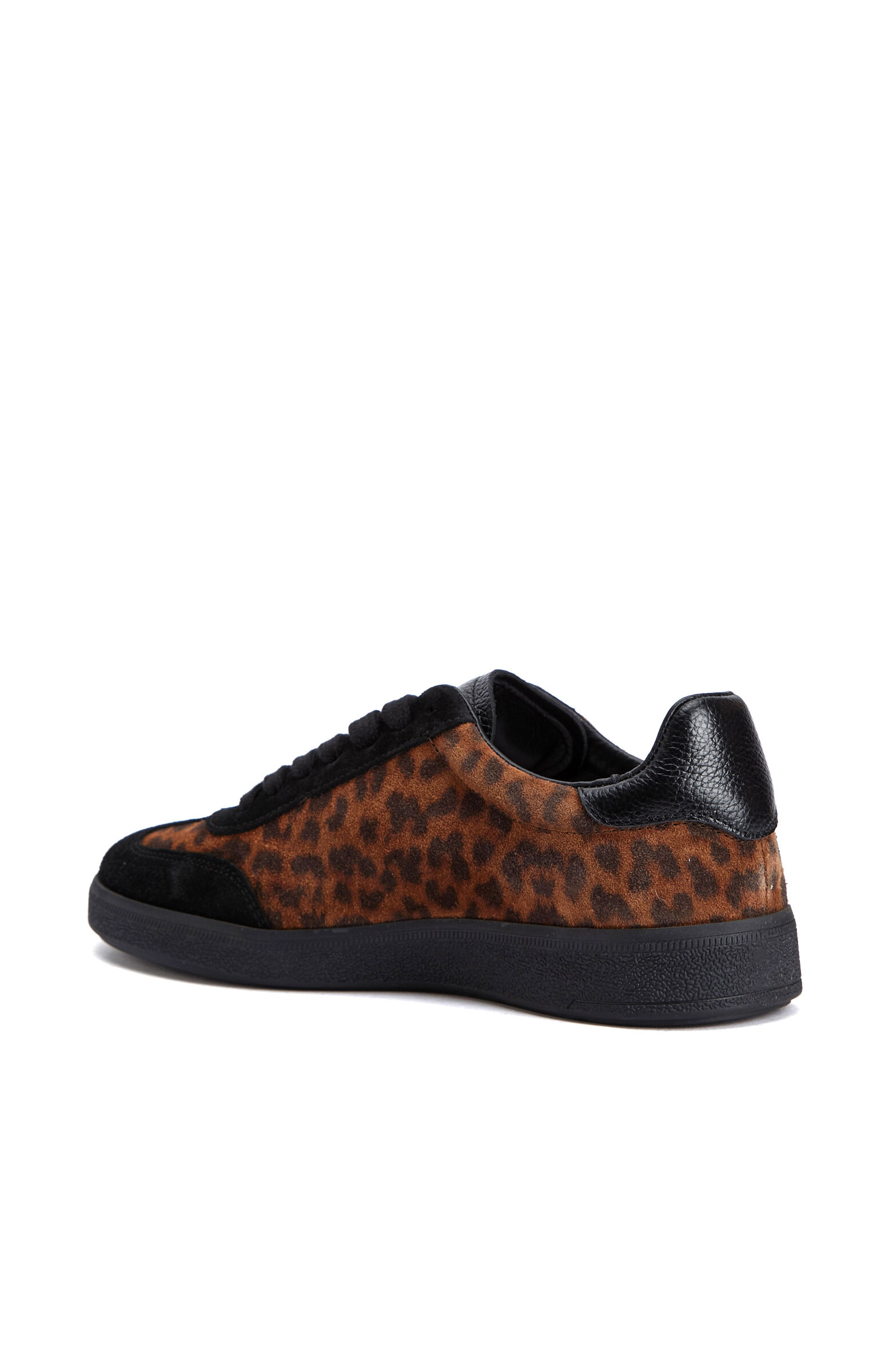 Leopar Desenli Kadın Süet Sneaker
