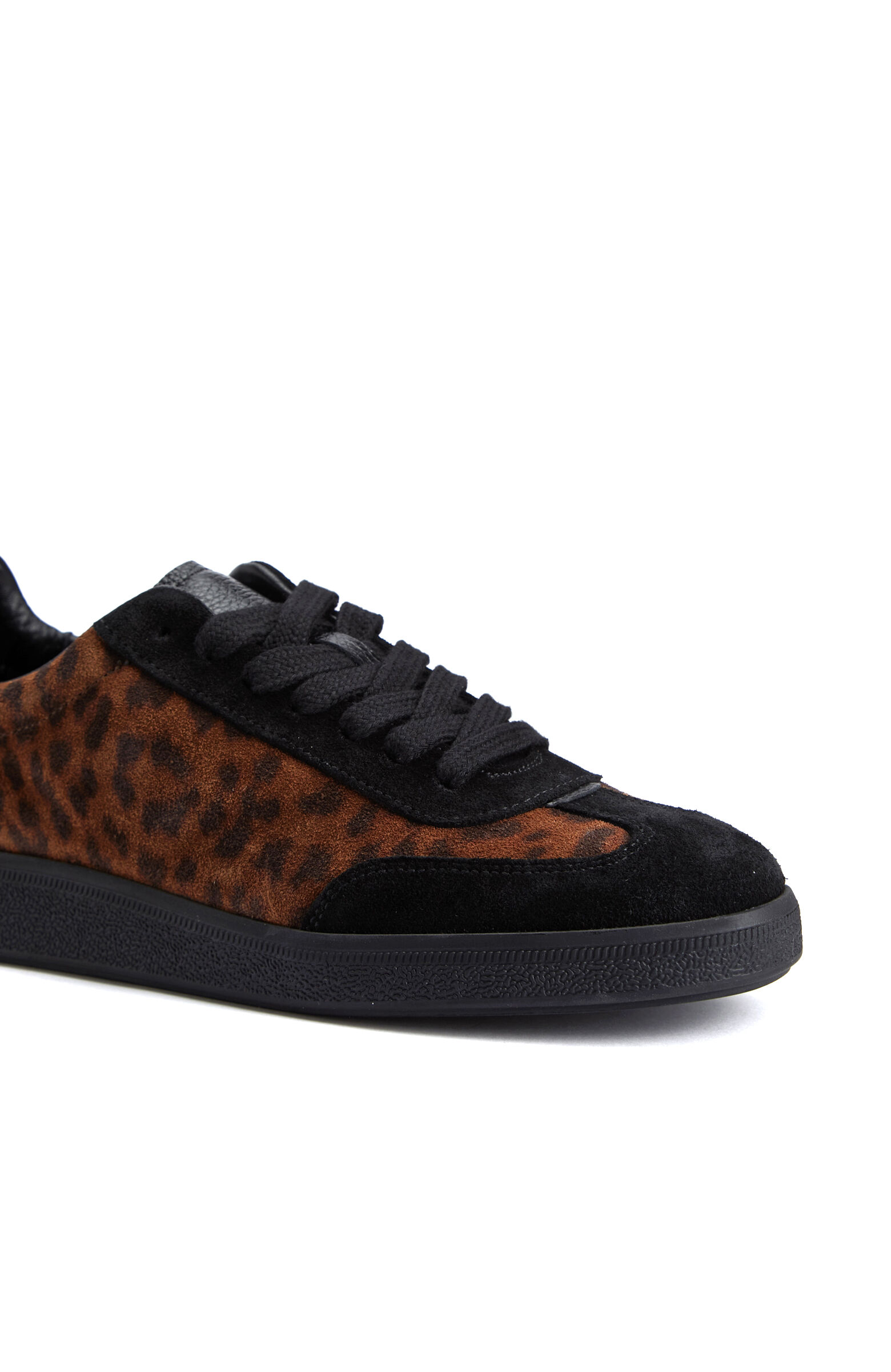 Leopar Desenli Kadın Süet Sneaker
