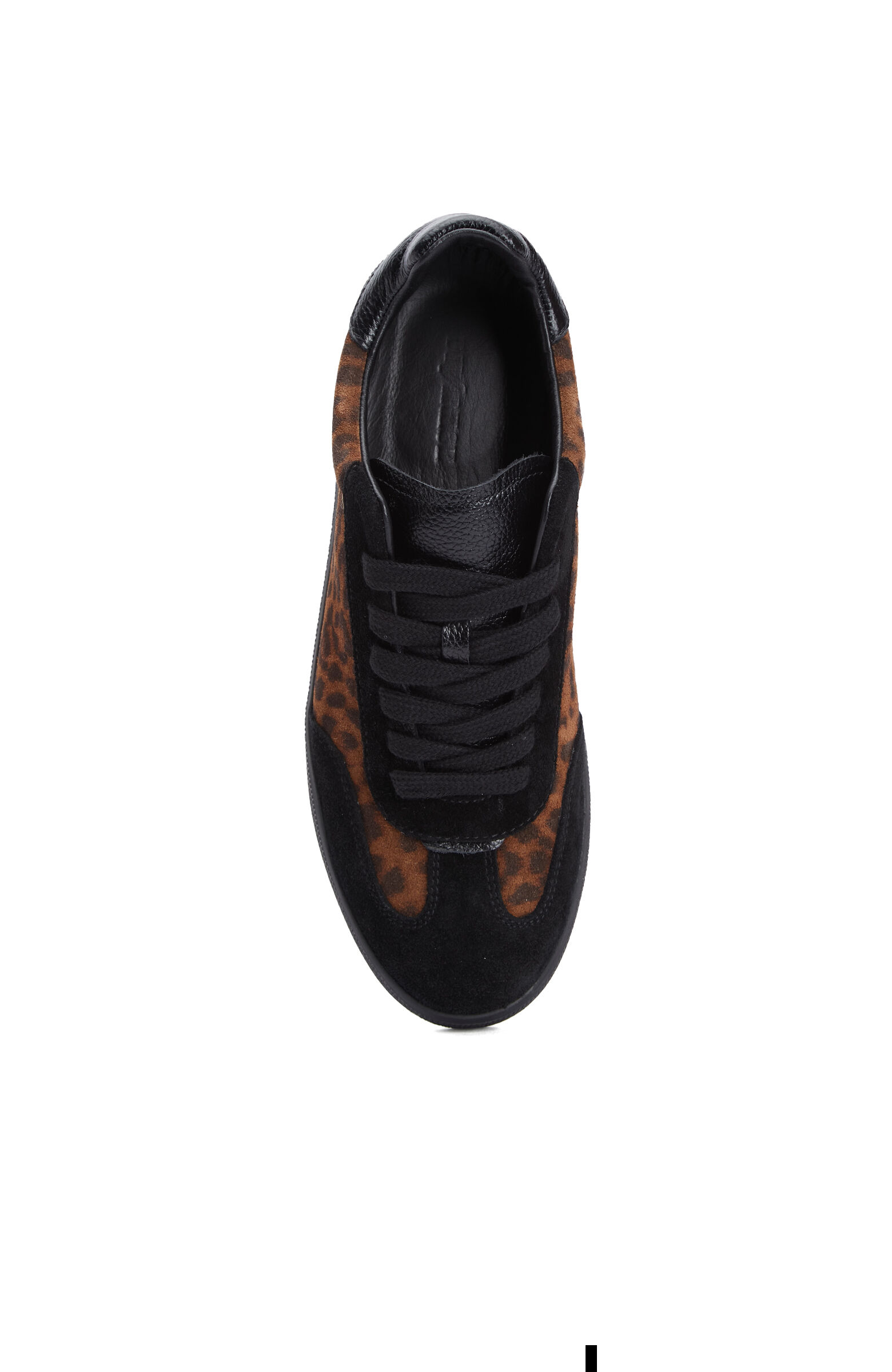 Leopar Desenli Kadın Süet Sneaker