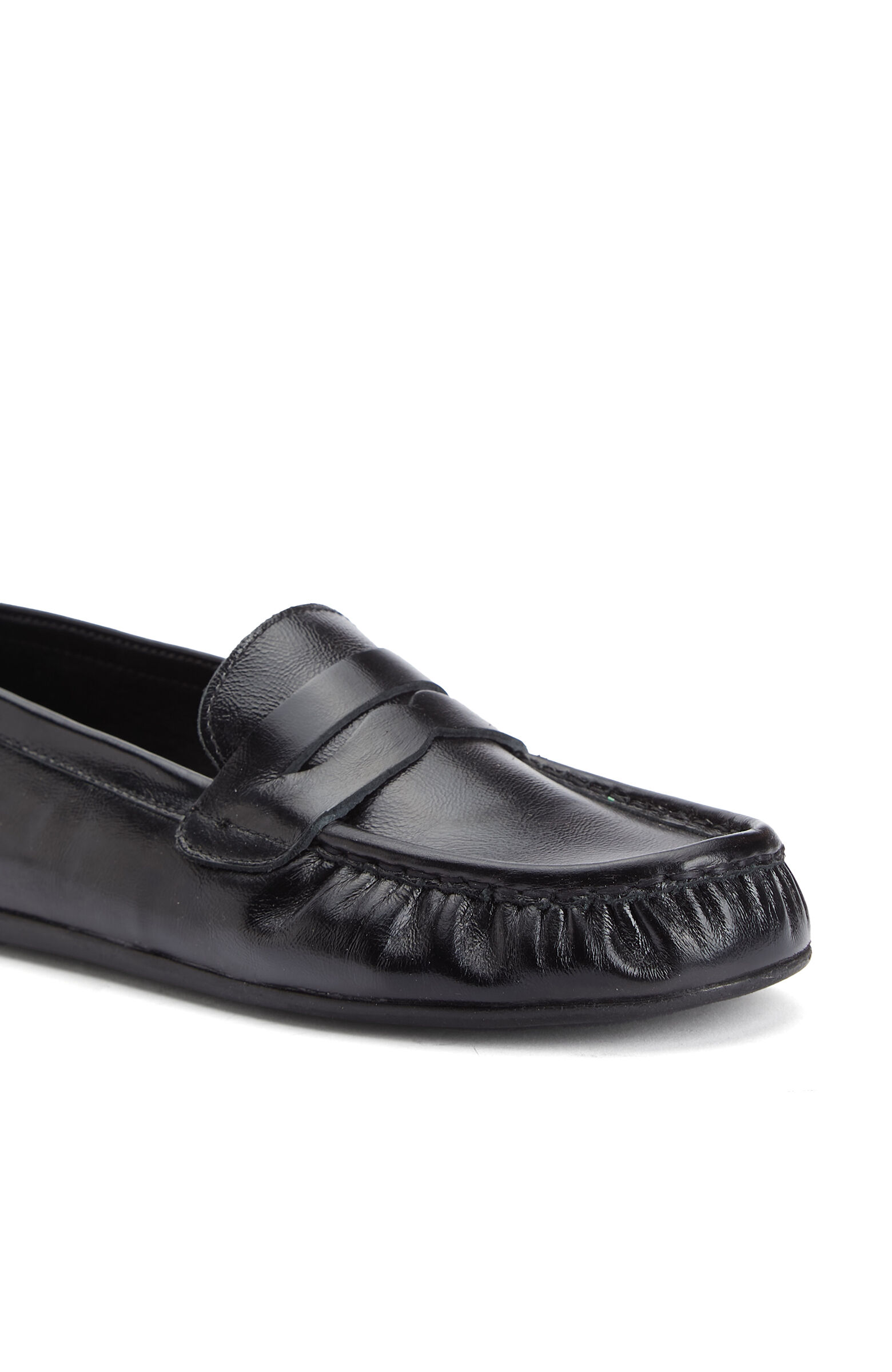 Siyah Günlük Rahat Kadın Deri Loafer