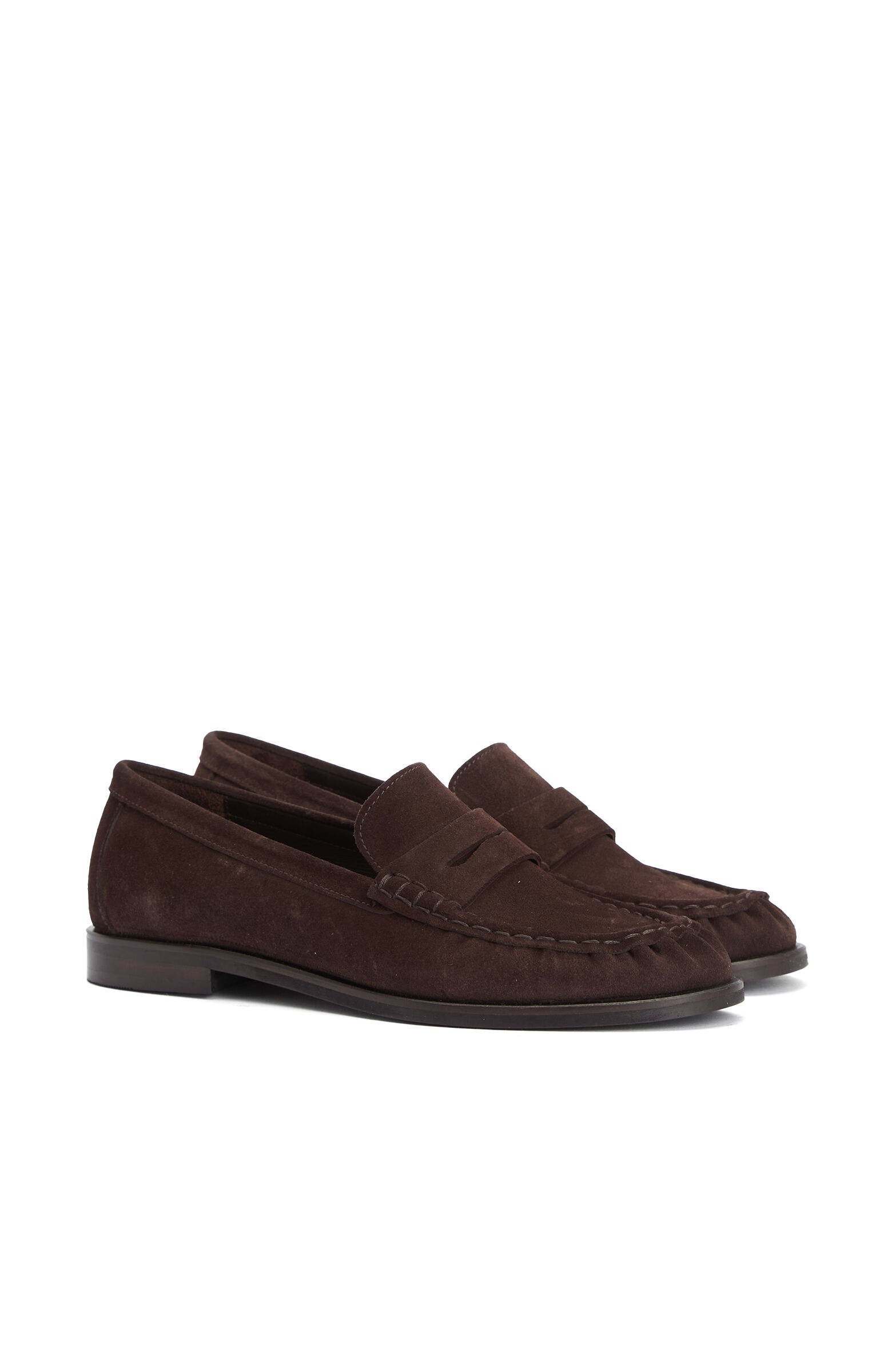 Siyah Bantlı Kadın Süet Loafer