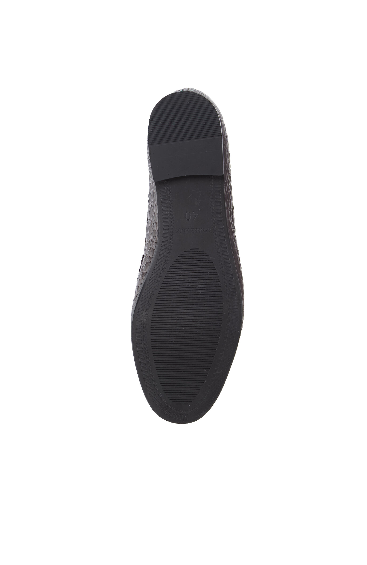 Kahverengi Toka Detaylı Baskılı Kadın Deri Loafer