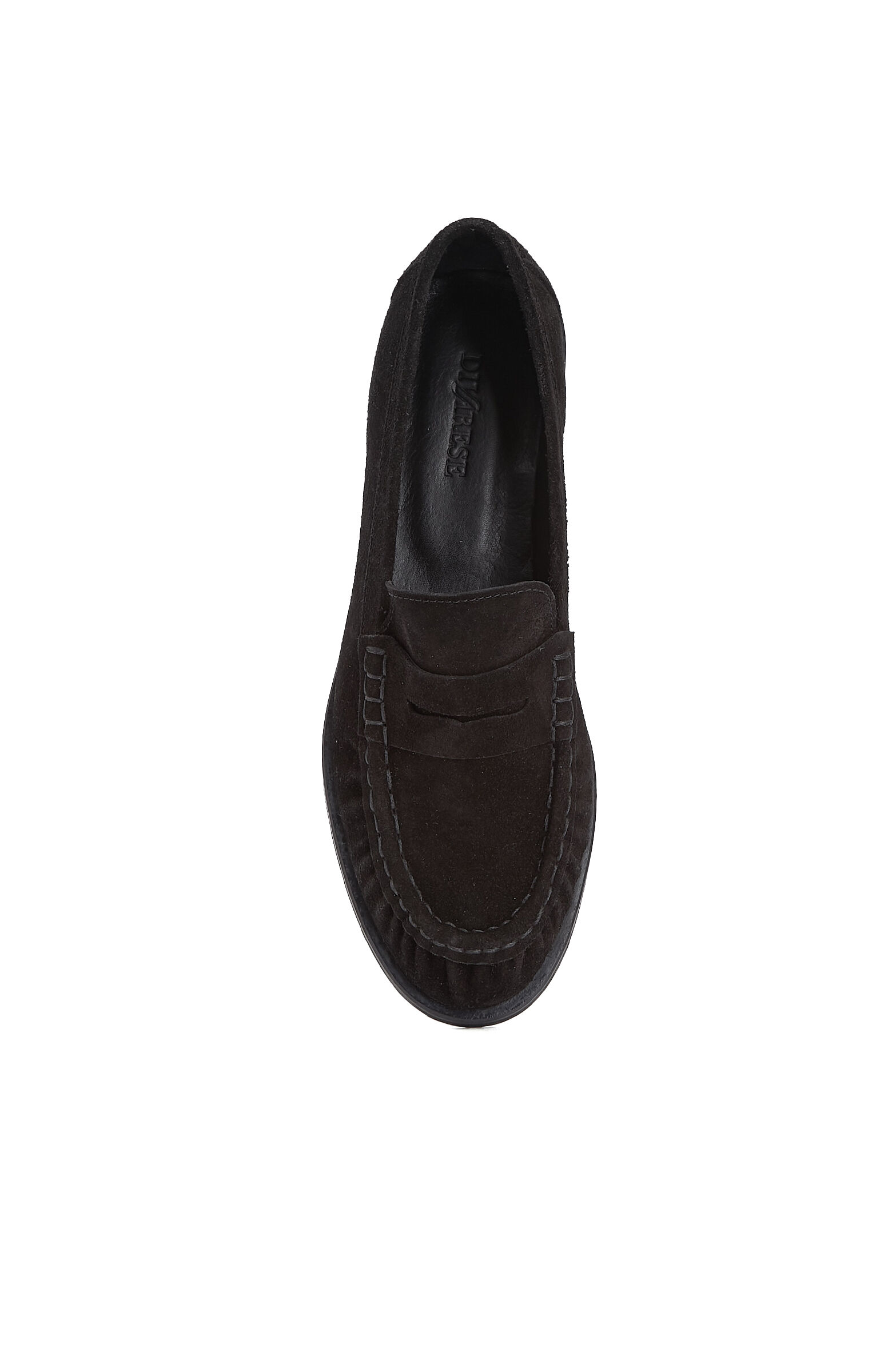Siyah Bantlı Kadın Süet Loafer